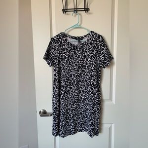 Ellen Tracy Dress Animal Print Two Pockets Size L